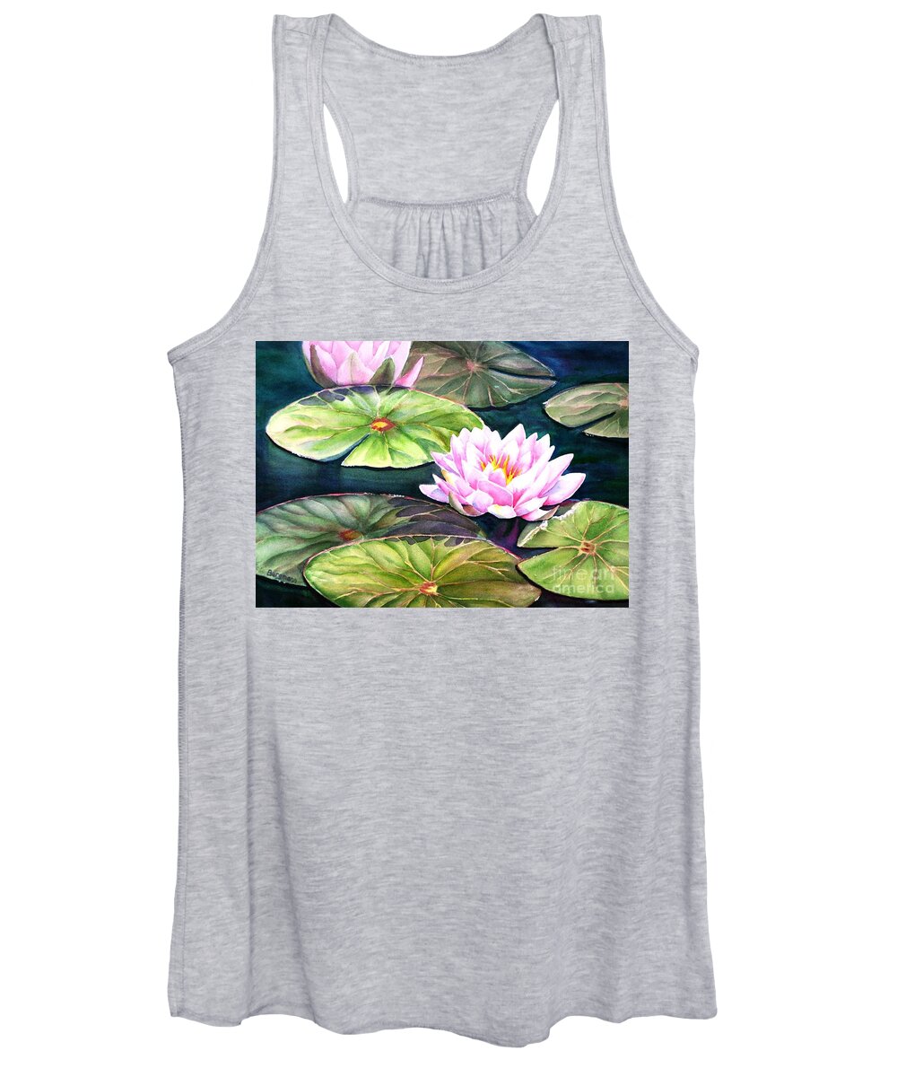 Lily Women's Tank Top featuring the painting Stay Awhile and Simply Sit by Petra Burgmann