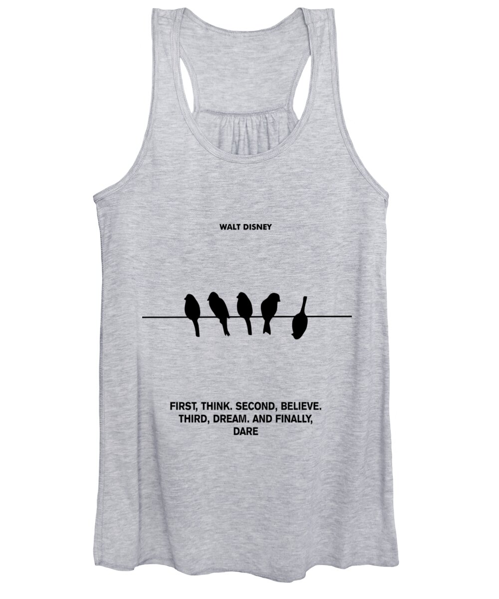 Steps of life Walt Disney Famous Motivating Quotes poster Women's Tank Top  by Lab No 4 The Quotography Department - Fine Art America