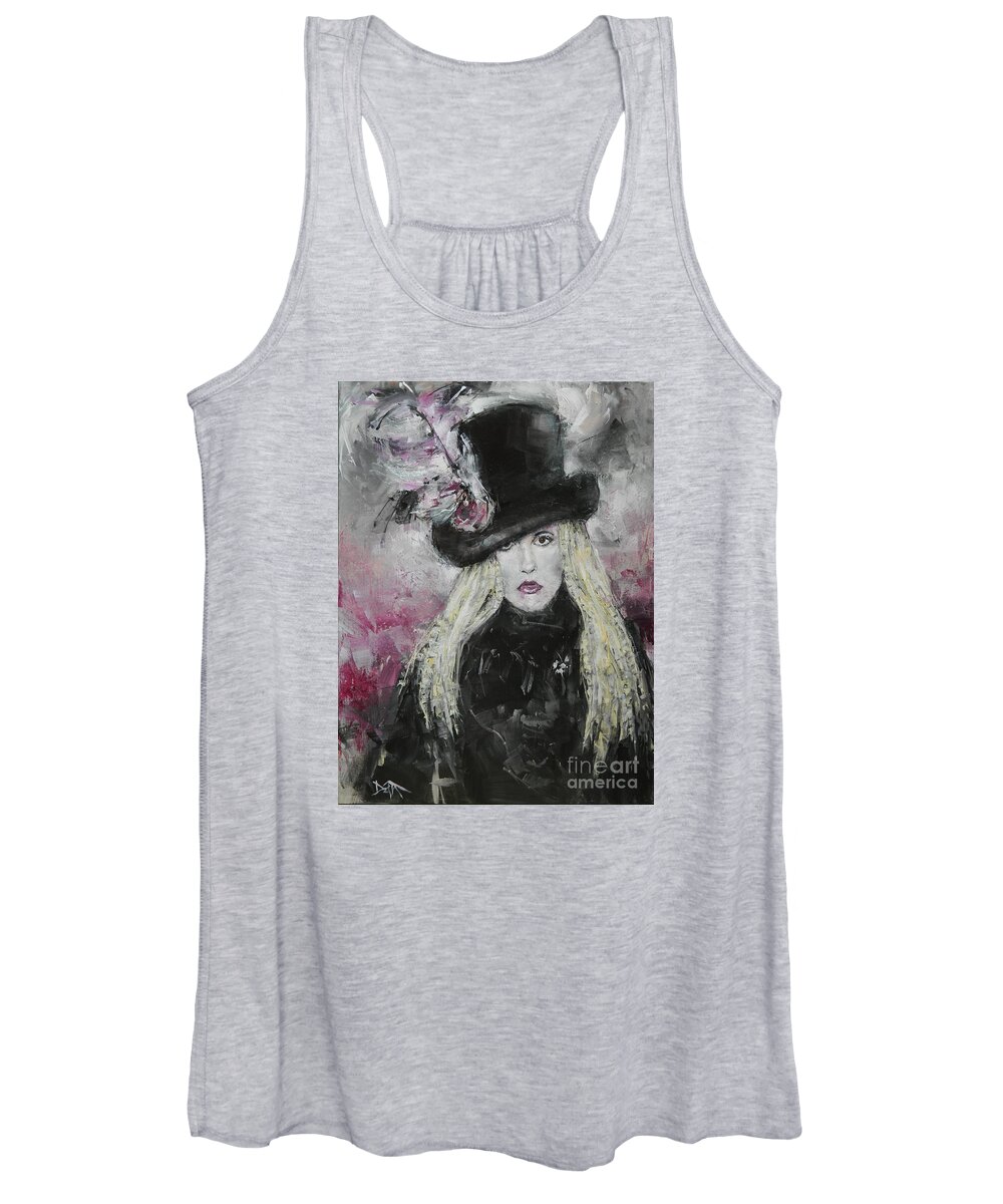 Nicks Women's Tank Top featuring the painting Stevie by Dan Campbell