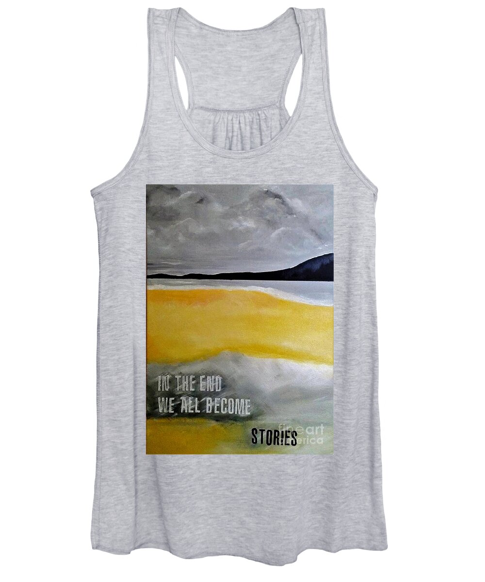 Clouds Women's Tank Top featuring the mixed media Stories by Tracey Lee Cassin