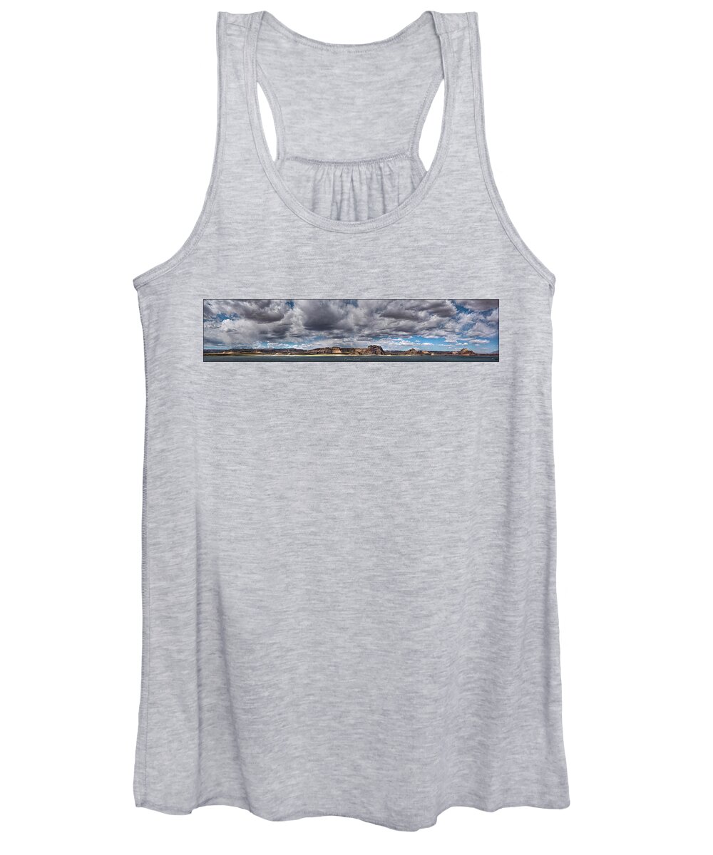 Lake Powell Women's Tank Top featuring the photograph Stormy Lake Powell by Erika Fawcett