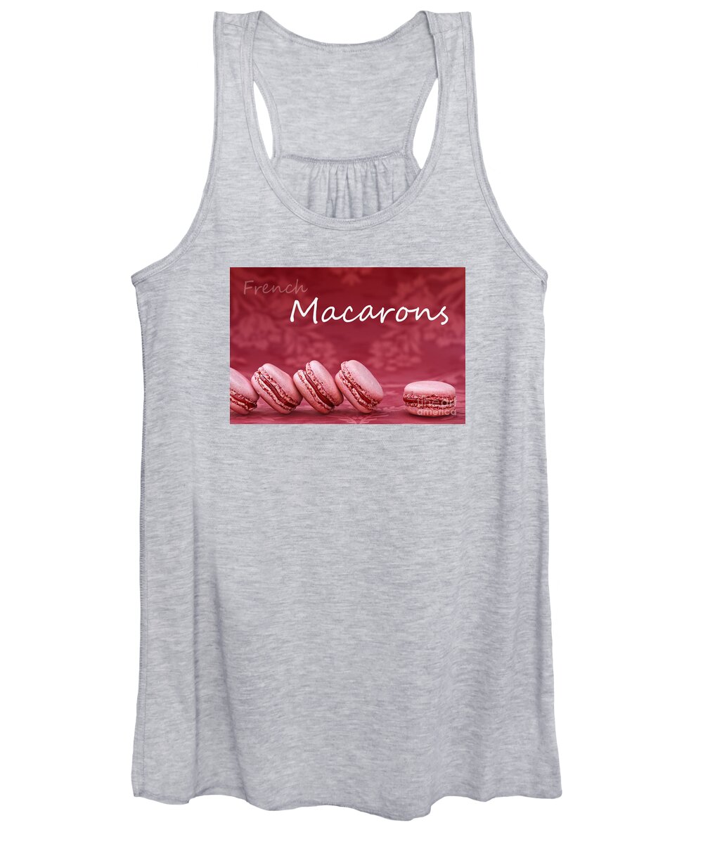 Macaron Women's Tank Top featuring the photograph Strawberry Macaroons by Stephanie Frey