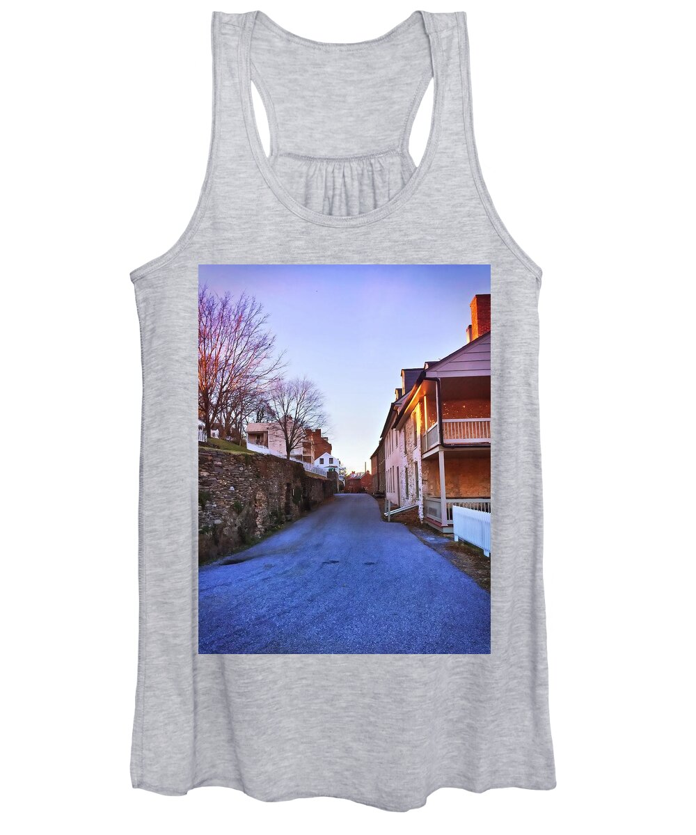 Harpers Ferry Women's Tank Top featuring the photograph Streets of Harpers Ferry by Chris Montcalmo