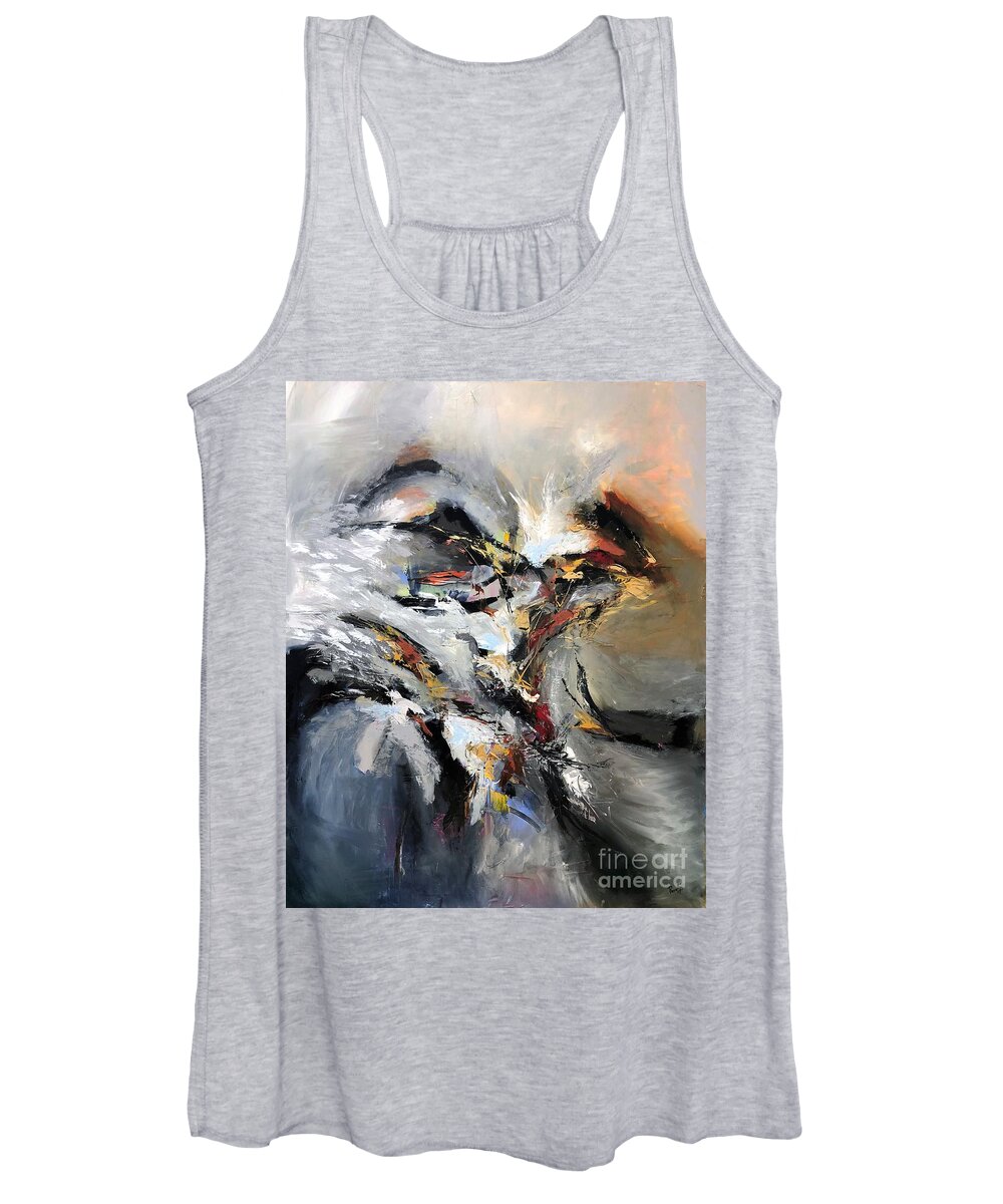 Brown Women's Tank Top featuring the painting Stunning by Preethi Mathialagan