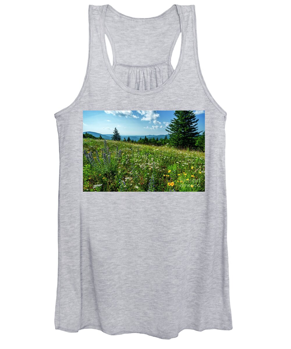 Summer Women's Tank Top featuring the photograph Summer Flowers in the Highlands by Thomas R Fletcher