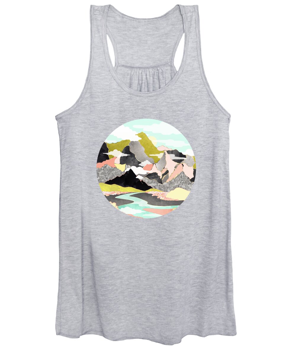 Watercolor Women's Tank Top featuring the digital art Summer River by Spacefrog Designs