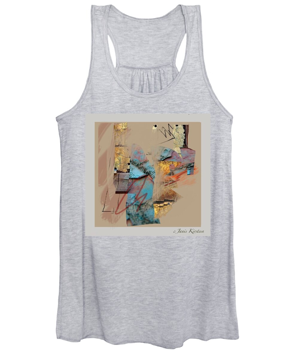 Mixed Media Women's Tank Top featuring the mixed media Summer Slumber 1 by Janis Kirstein