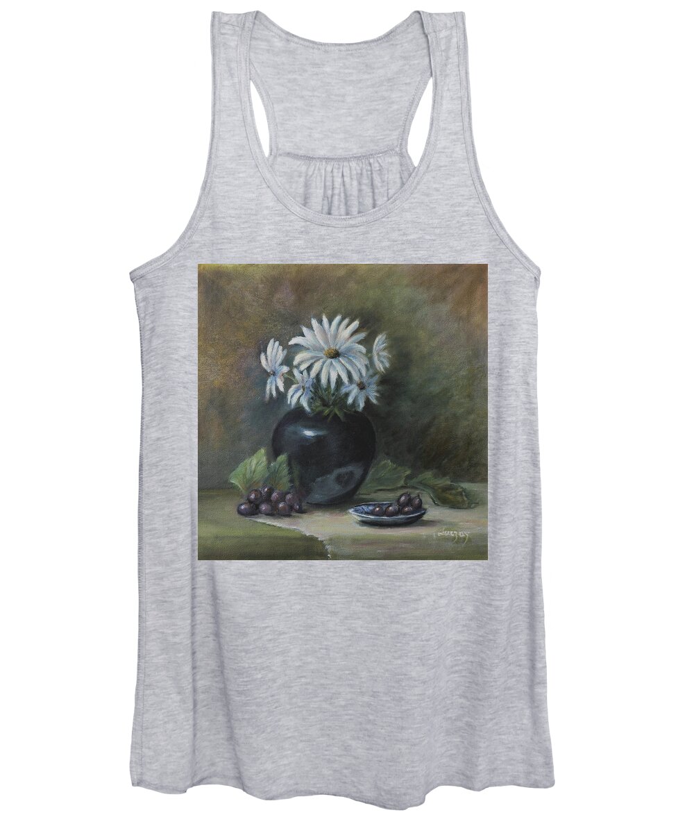 Daisy Women's Tank Top featuring the painting Summer's Delight by Katalin Luczay