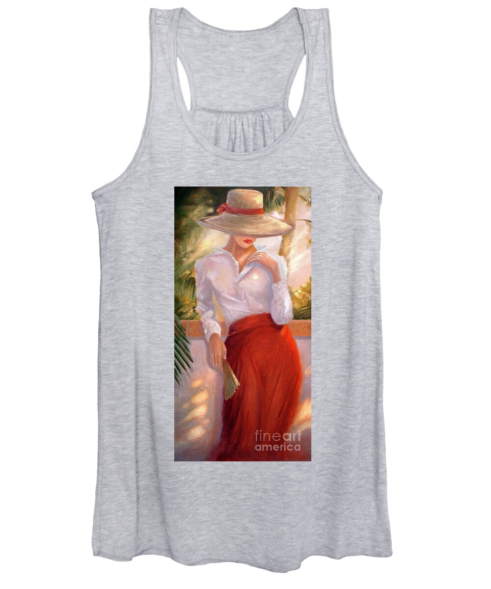 Woman Women's Tank Top featuring the painting Summertime by Michael Rock