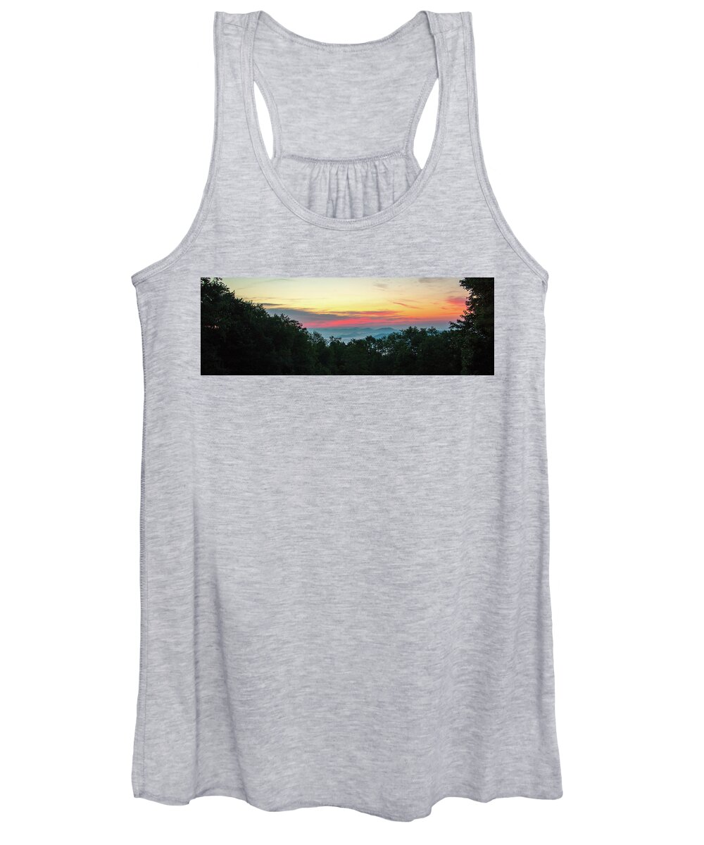 Sunrise Women's Tank Top featuring the photograph Sunrise from Maggie Valley August 16 2015 by D K Wall