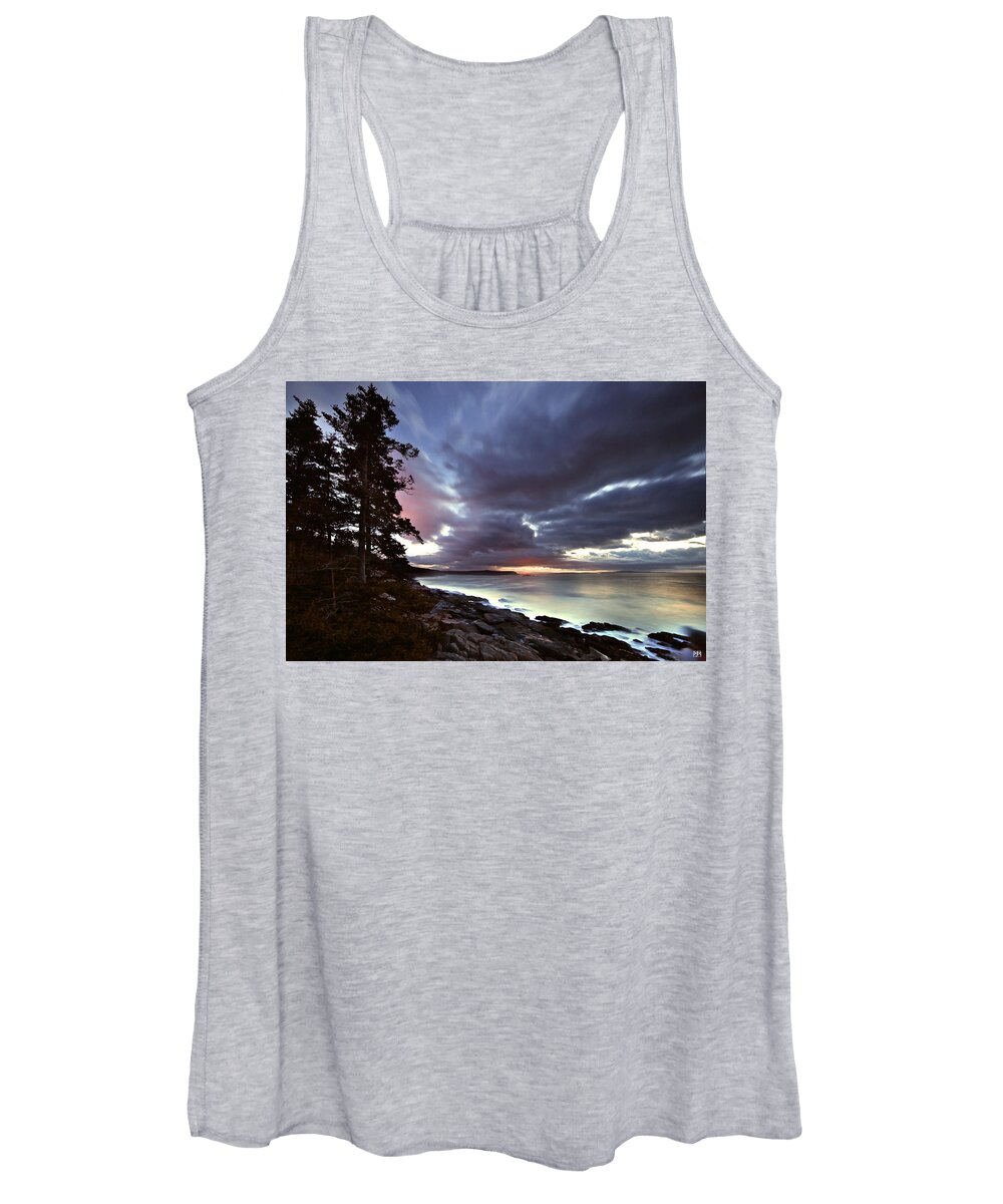 Frenchman's Bay Women's Tank Top featuring the photograph Sunrise on Frenchmans Bay by John Meader