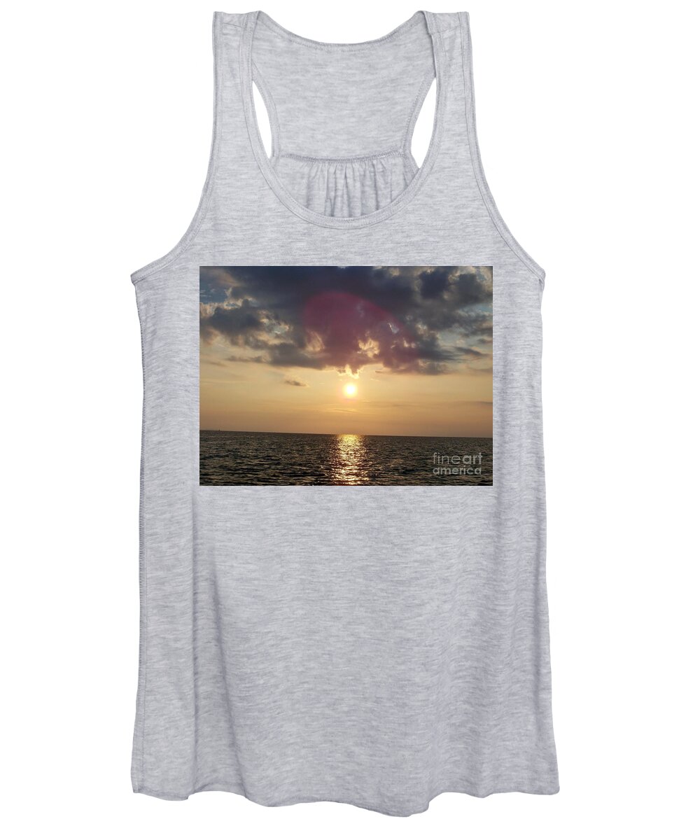 Ocean Women's Tank Top featuring the photograph Sunrise On The Chesapeake by Art By G-Sheff