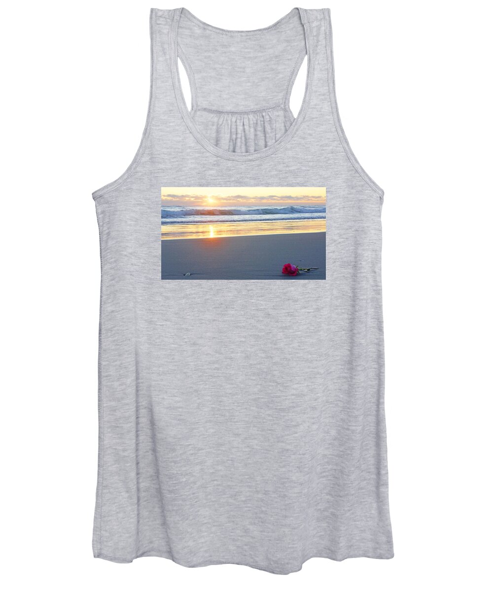 Sunrise Women's Tank Top featuring the photograph Sunrise Rose by Lawrence S Richardson Jr