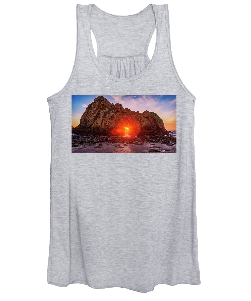 Af Zoom 24-70mm F/2.8g Women's Tank Top featuring the photograph Sunset Through by John Hight