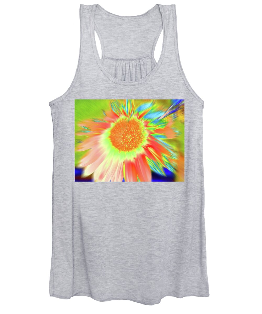 Sunflowers Women's Tank Top featuring the photograph Sunswoop by Cris Fulton