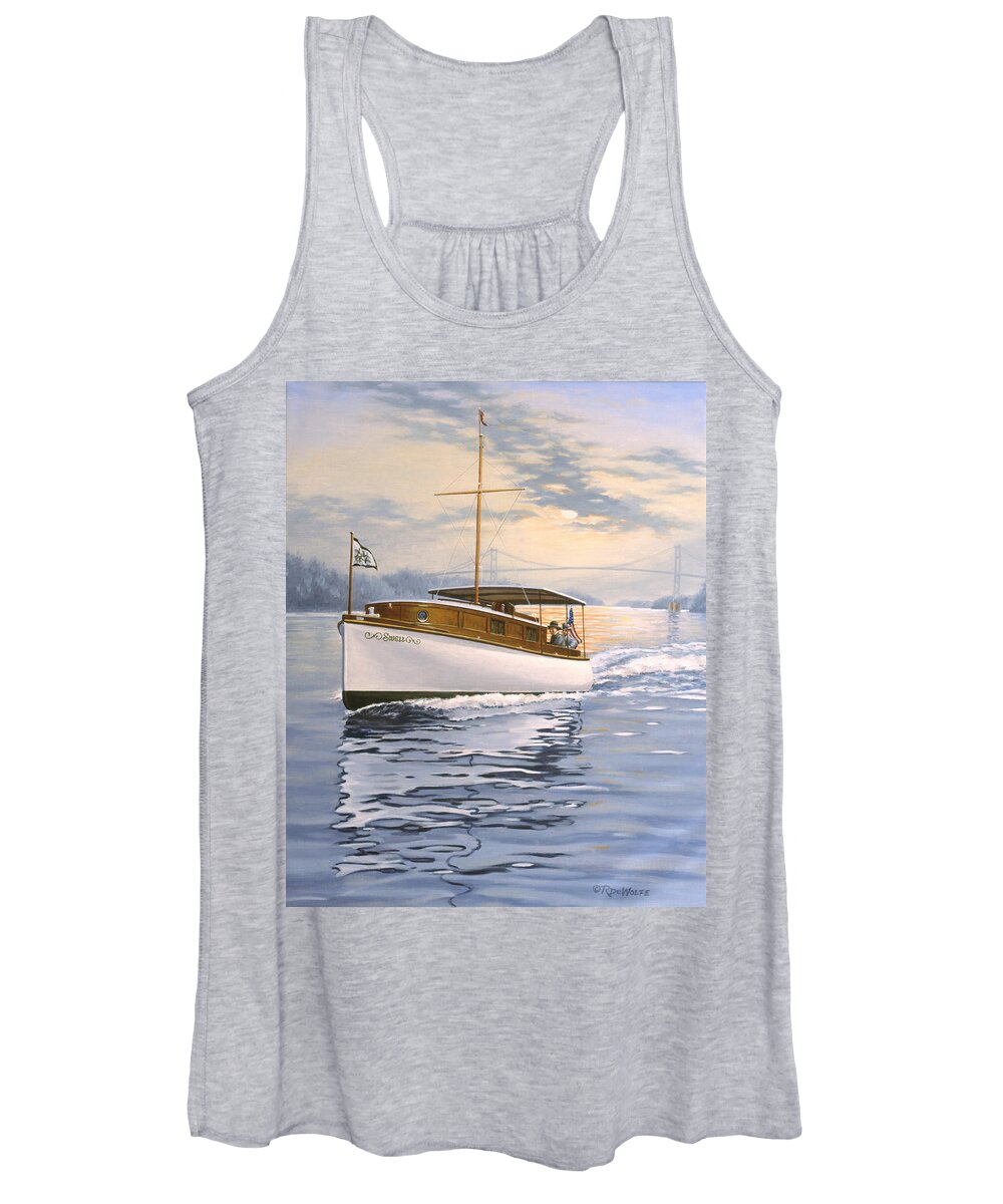 Antique Women's Tank Top featuring the painting Swell by Richard De Wolfe
