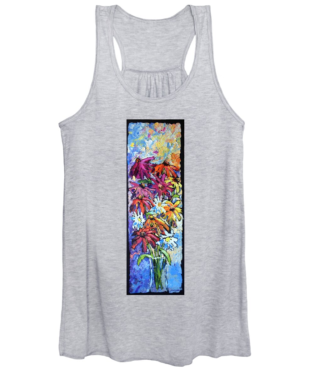 Flowers Women's Tank Top featuring the painting Tall Bouquet by Carrie Jacobson