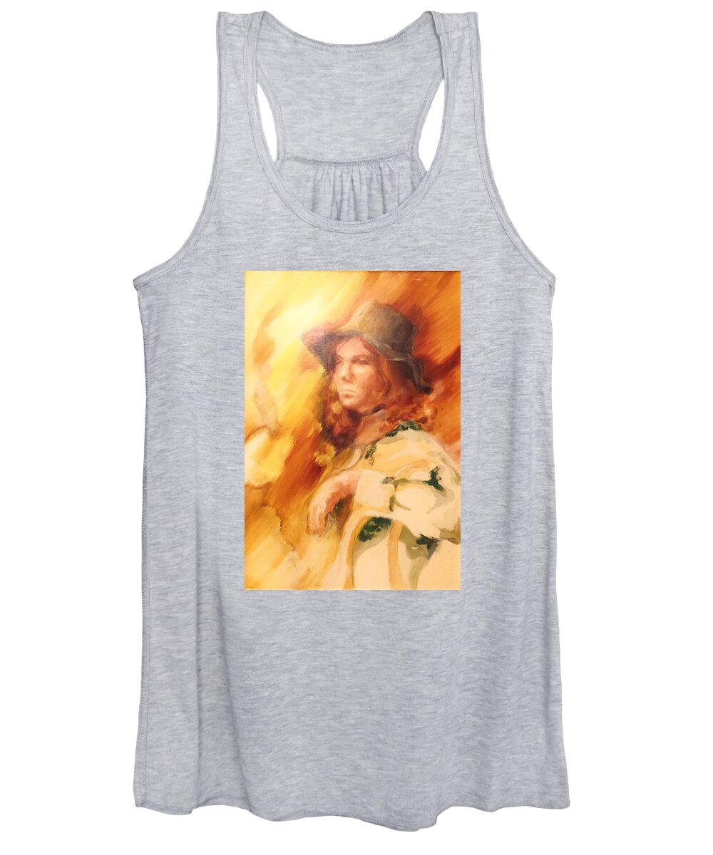 Portrait Women's Tank Top featuring the painting Tangy by Denise F Fulmer