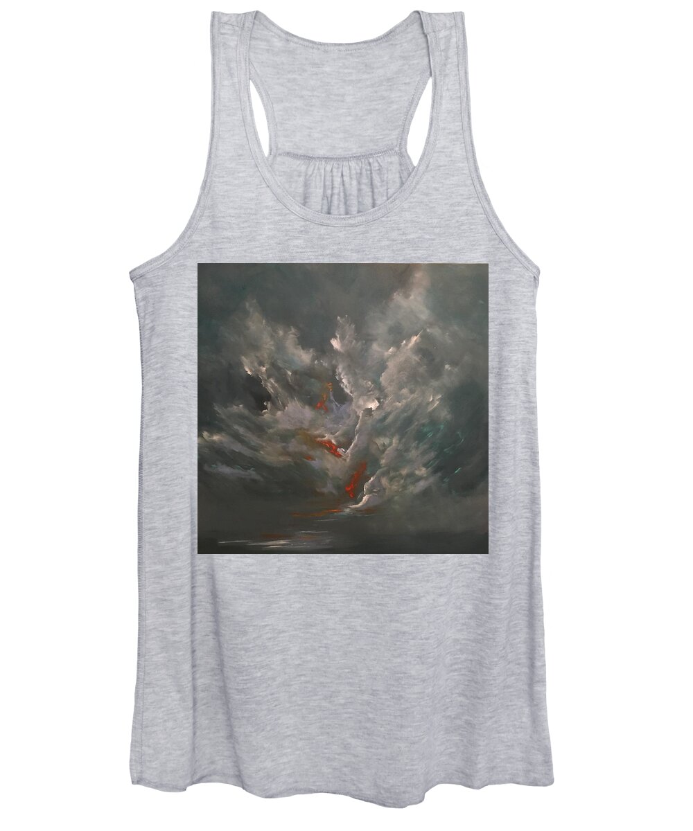 Abstract Women's Tank Top featuring the painting Tenebrious by Soraya Silvestri