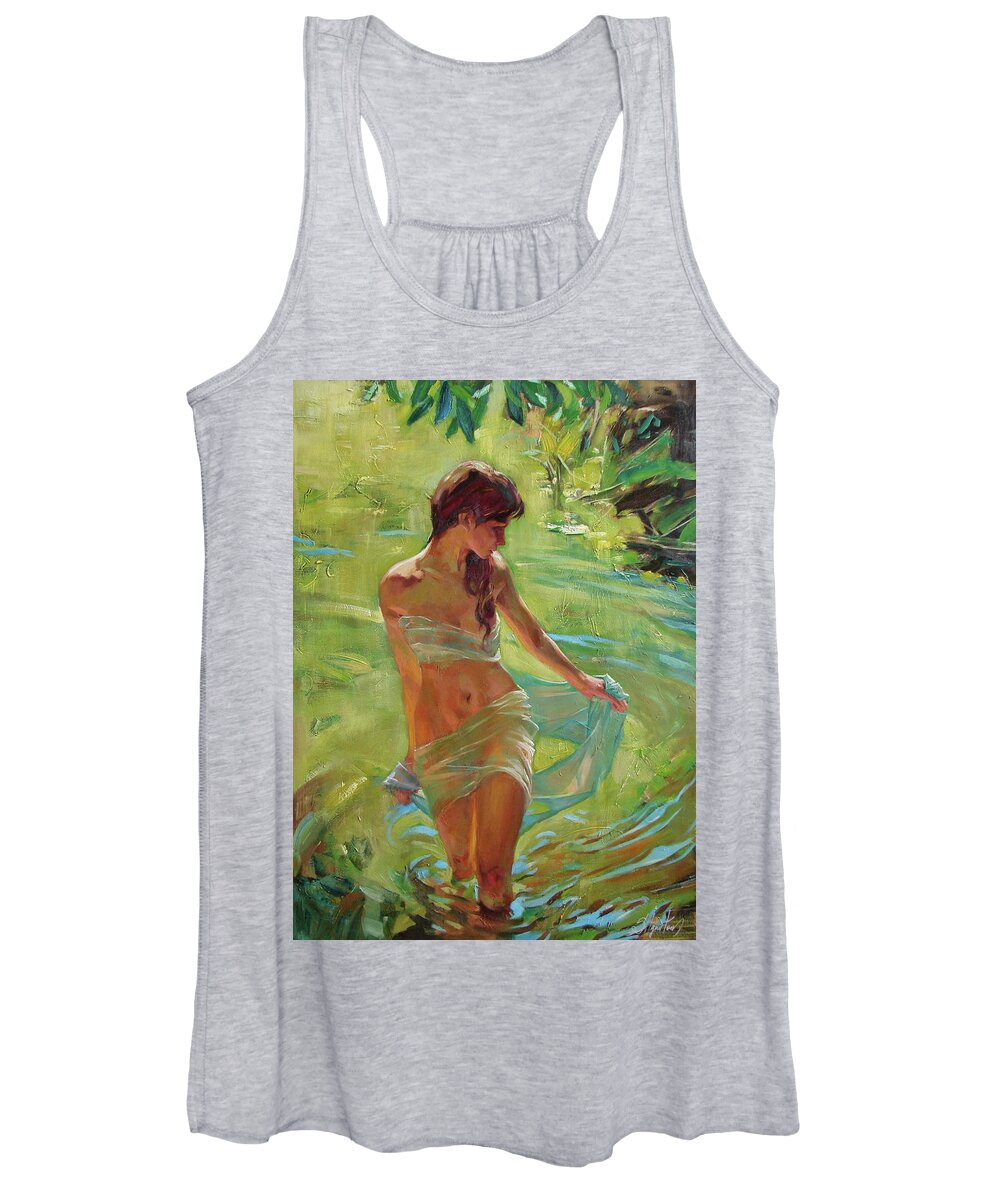 Ignatenko Women's Tank Top featuring the painting The allegory of summer by Sergey Ignatenko
