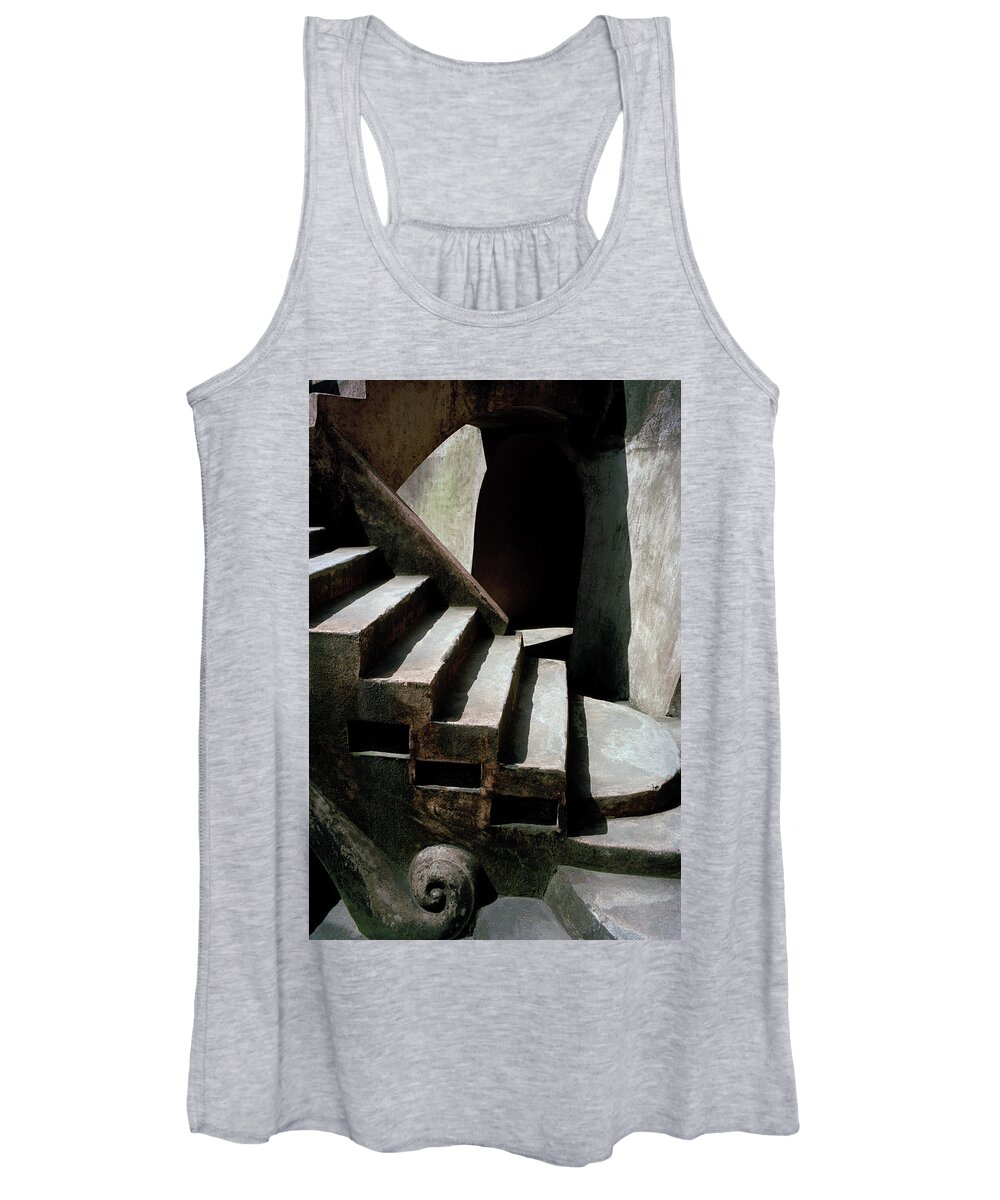 Chiaroscuro Women's Tank Top featuring the photograph The Ancient Stair Of Mystery by Shaun Higson