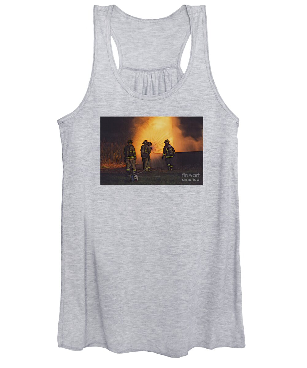 Attack Women's Tank Top featuring the photograph The attack by Jim Lepard