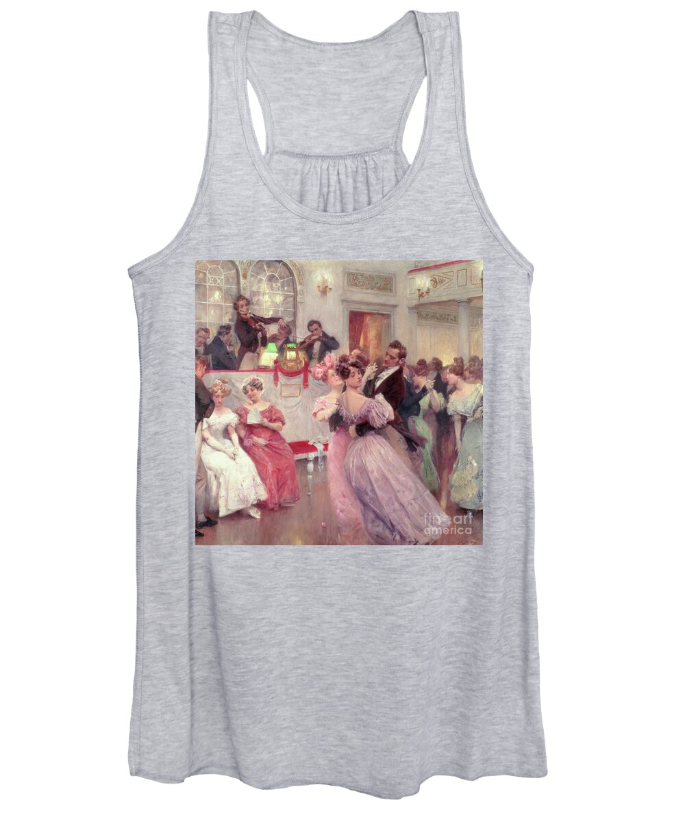 Dancing Women's Tank Top featuring the painting The Ball by Charles Wilda