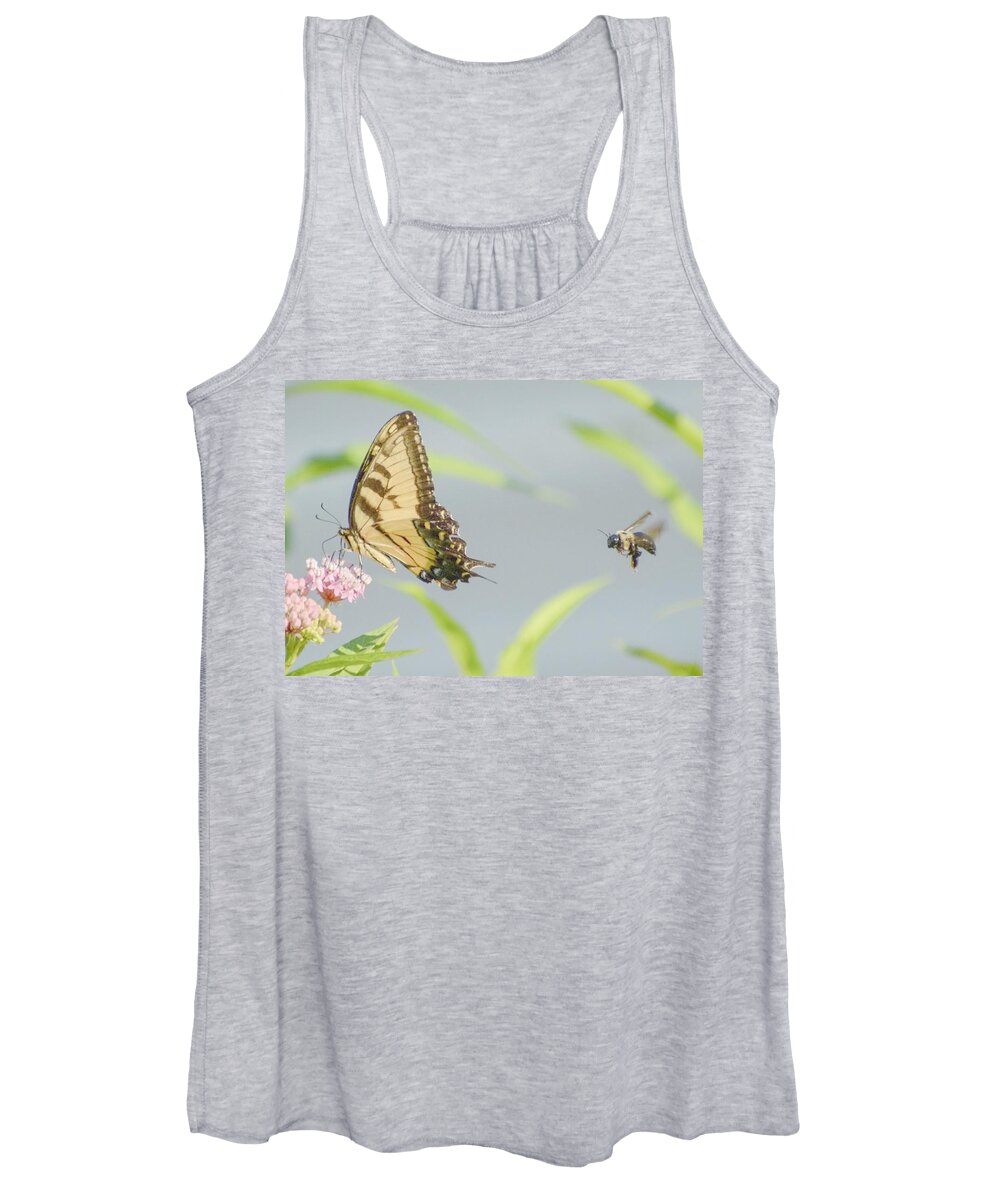 Butterfly Women's Tank Top featuring the photograph The Chase by Sumoflam Photography