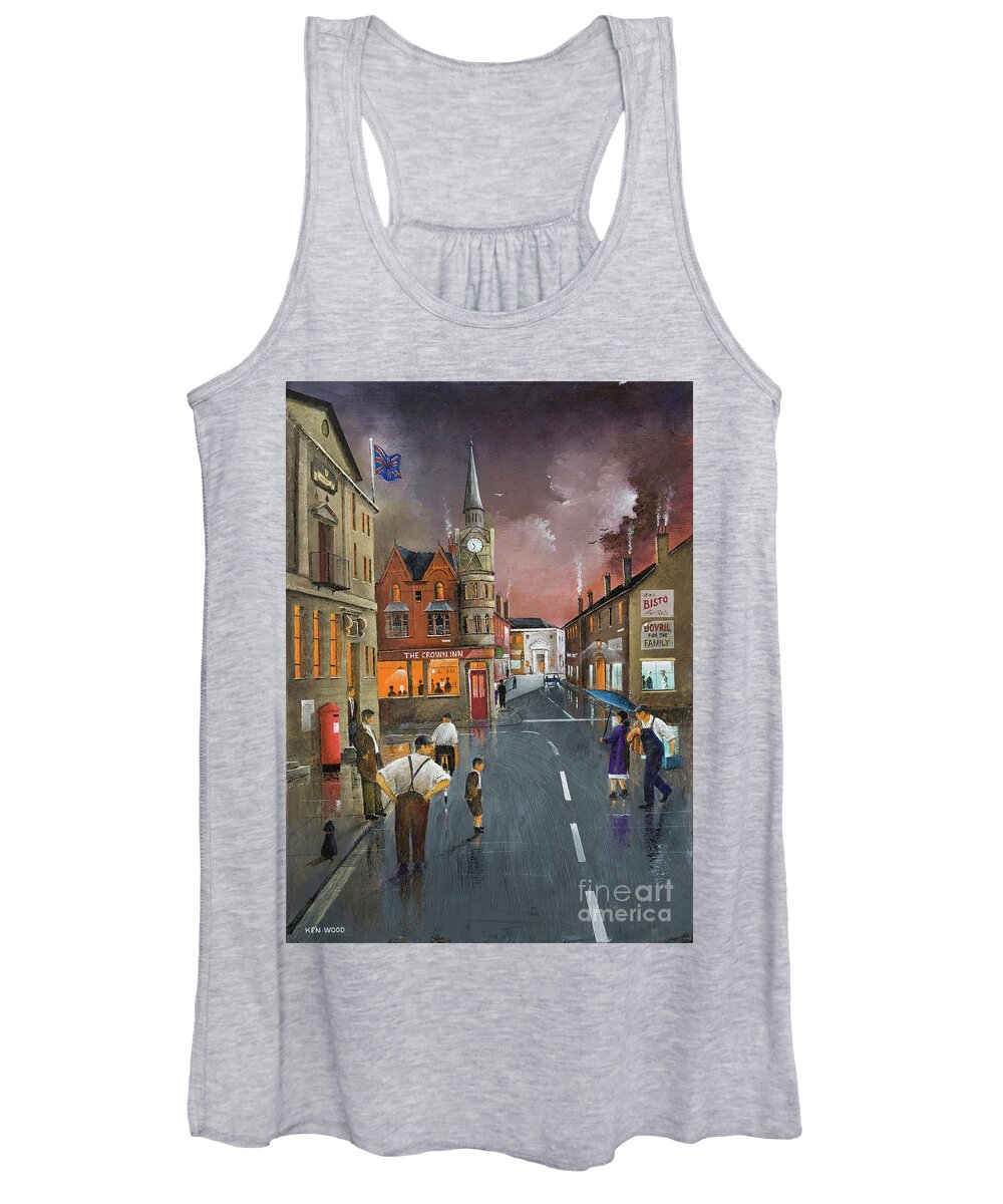 England Women's Tank Top featuring the painting The Crown Inn, Dudley - England by Ken Wood