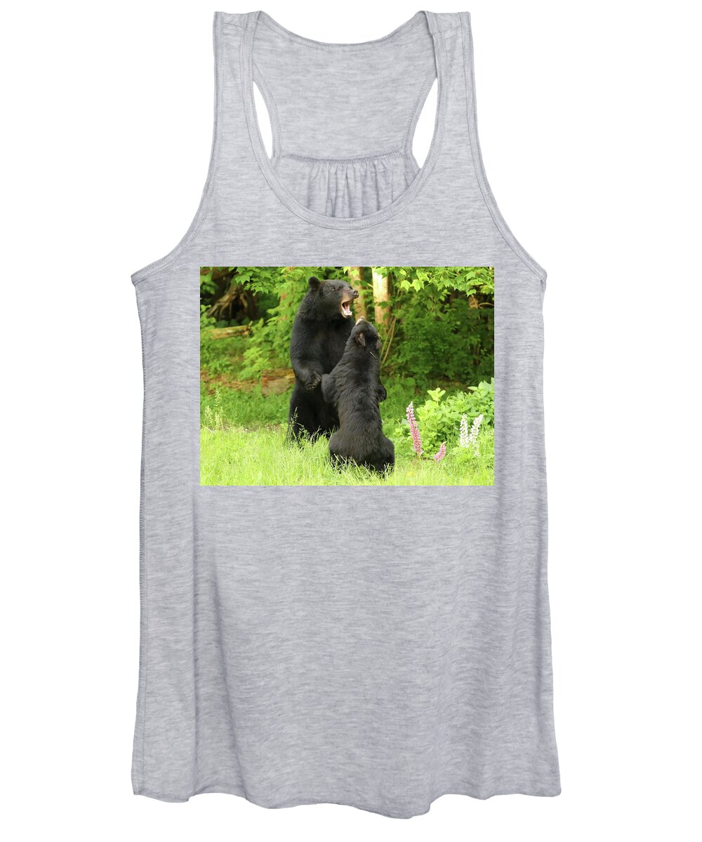 Bears Women's Tank Top featuring the photograph The Disagreement by Duane Cross