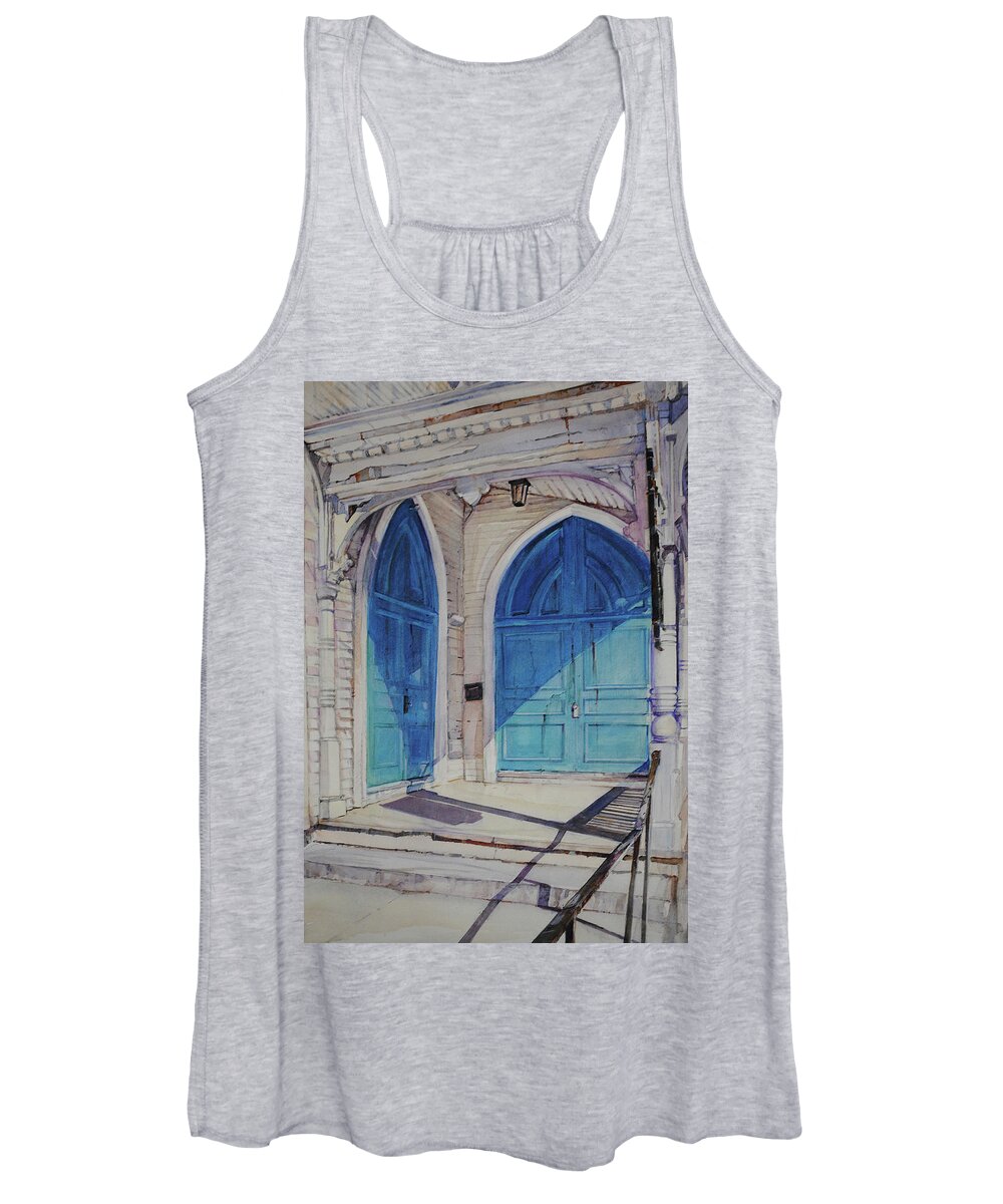 Old Doors Women's Tank Top featuring the painting The Doors by P Anthony Visco