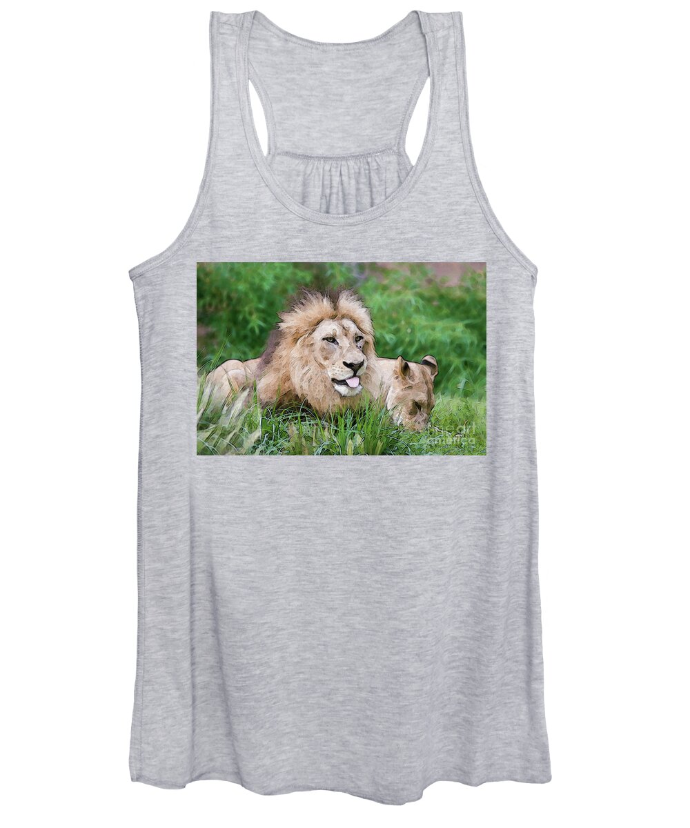 Cincinnati Zoo Women's Tank Top featuring the photograph The Family by Ed Taylor