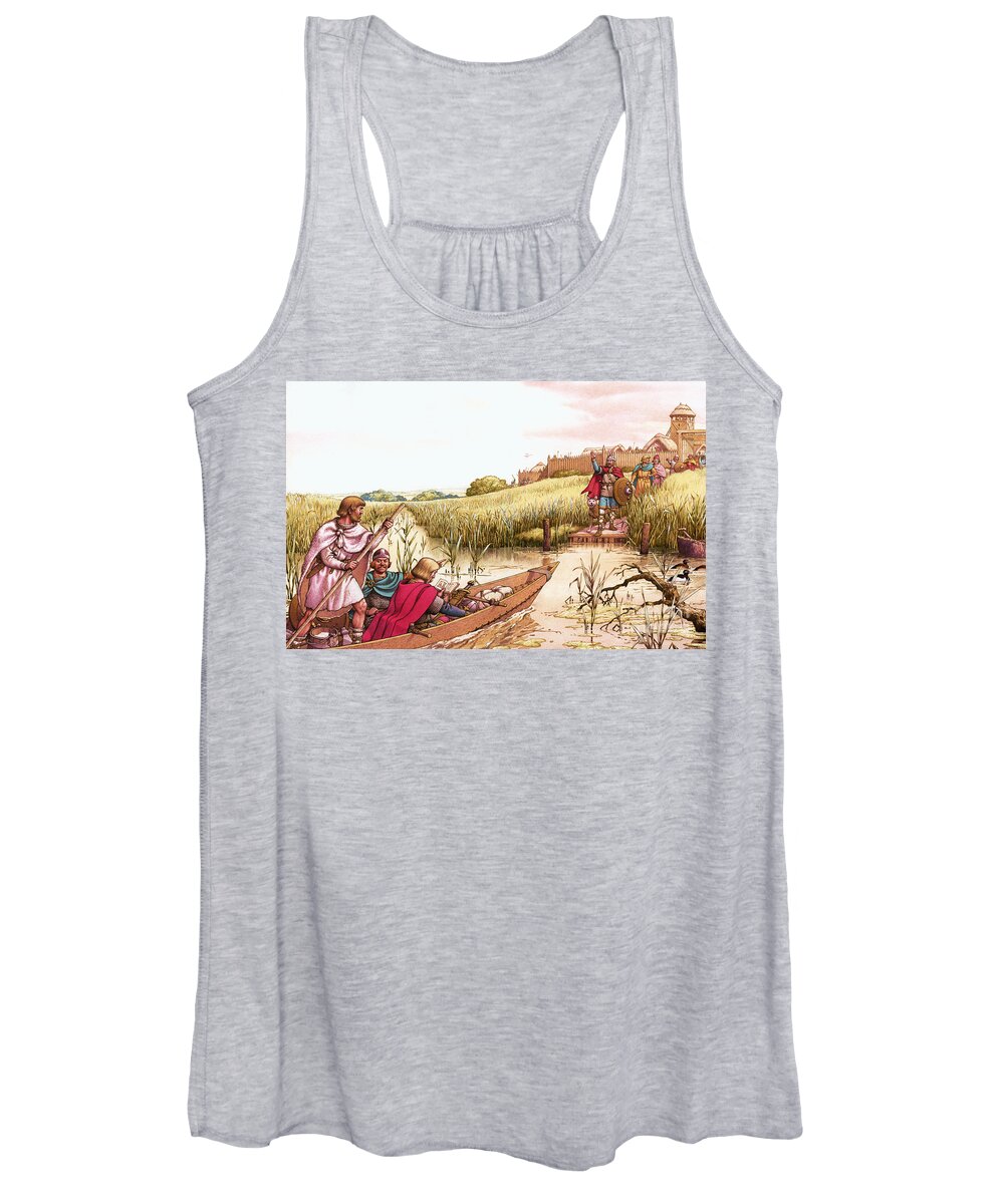 Alfred Of Wessex Women's Tank Top featuring the painting The Fighter from the Fens by Pat Nicolle