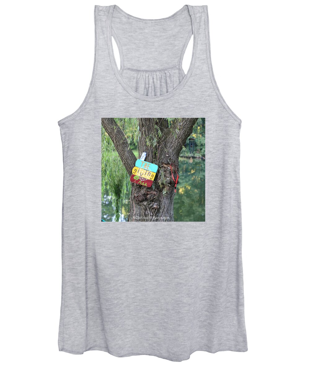 Hyperion Music And Arts Festival Women's Tank Top featuring the photograph The Giving Tree by PJQandFriends Photography