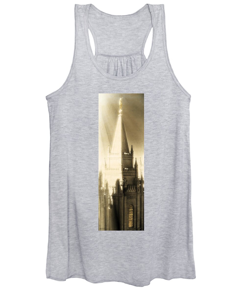 Temple Women's Tank Top featuring the photograph The Glory of the Lord Shone Round About by Greg Collins