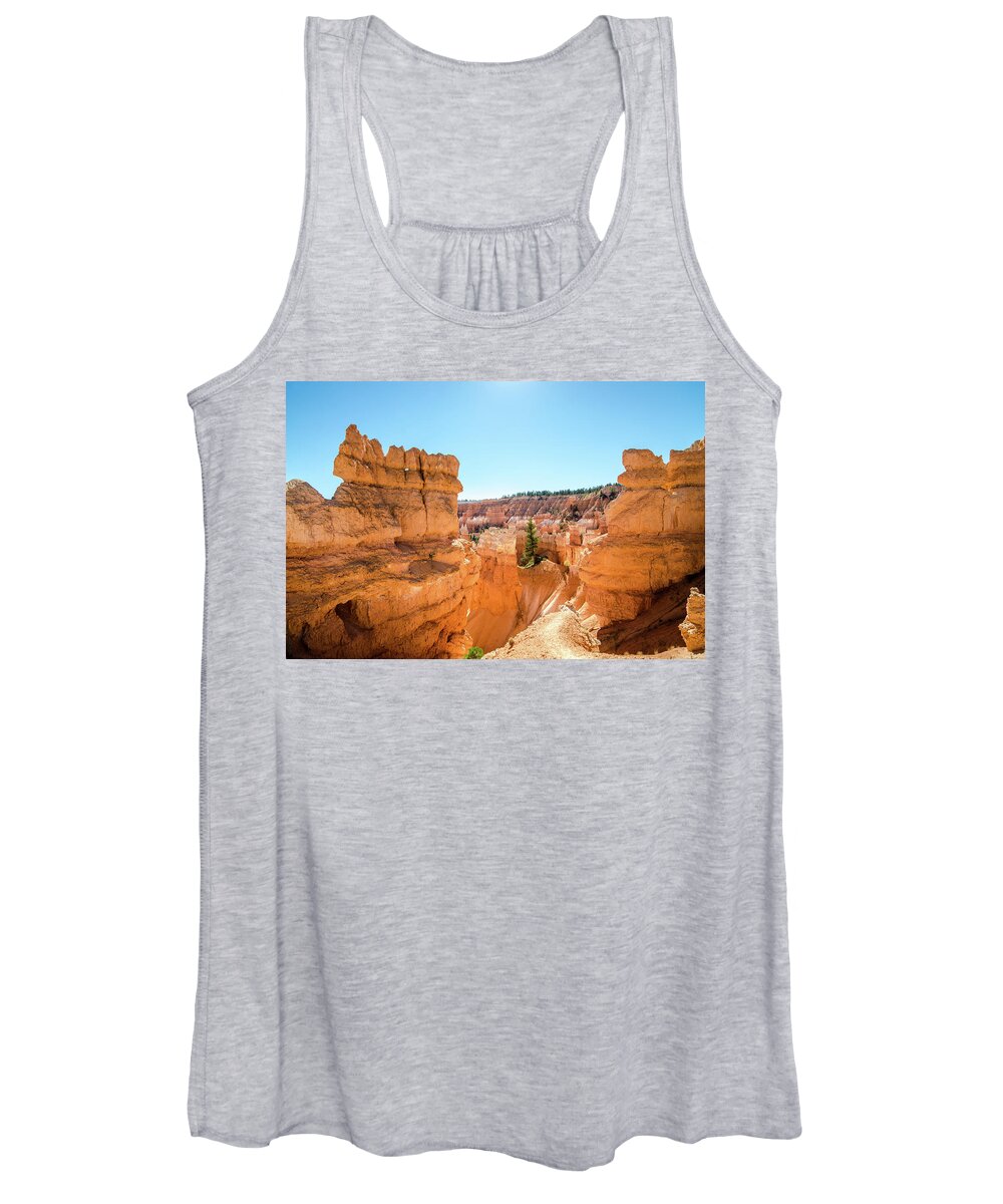 Landscape Women's Tank Top featuring the photograph The Glowing Canyon by Margaret Pitcher