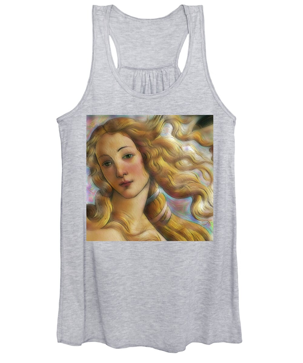 Italian Women's Tank Top featuring the digital art The Goddess Venus by Russ Harris