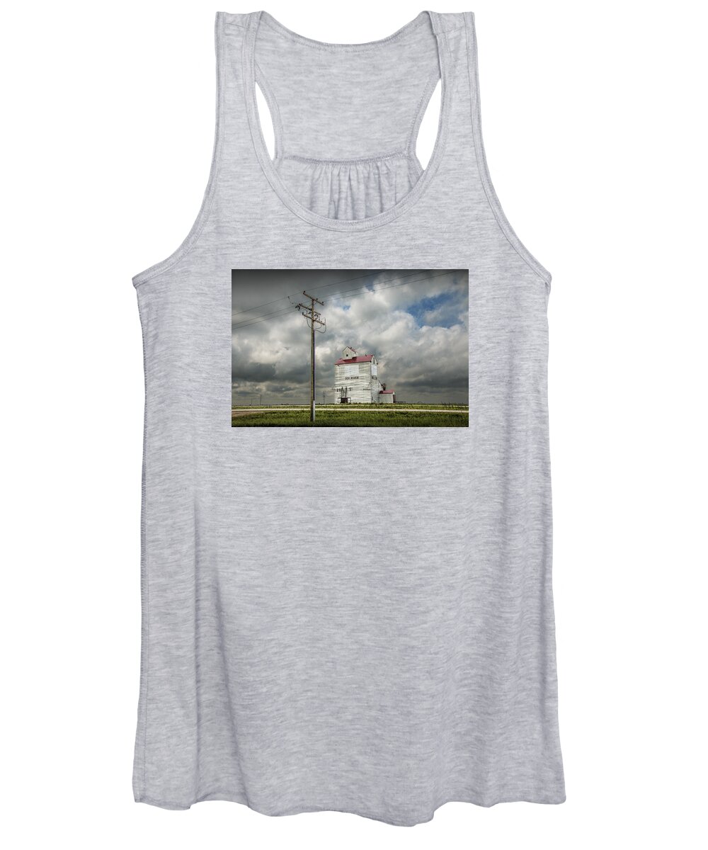 Art Women's Tank Top featuring the photograph The Grain Elevator in Dog River by Randall Nyhof