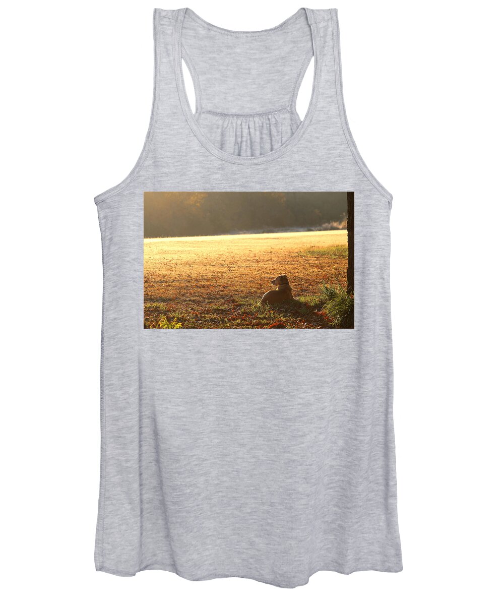 Animals Women's Tank Top featuring the photograph The Guardian by Sheila Brown