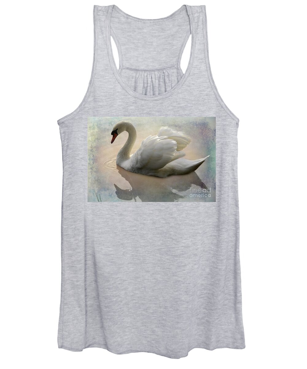Swan Women's Tank Top featuring the photograph The Magical Swan by Bob Christopher