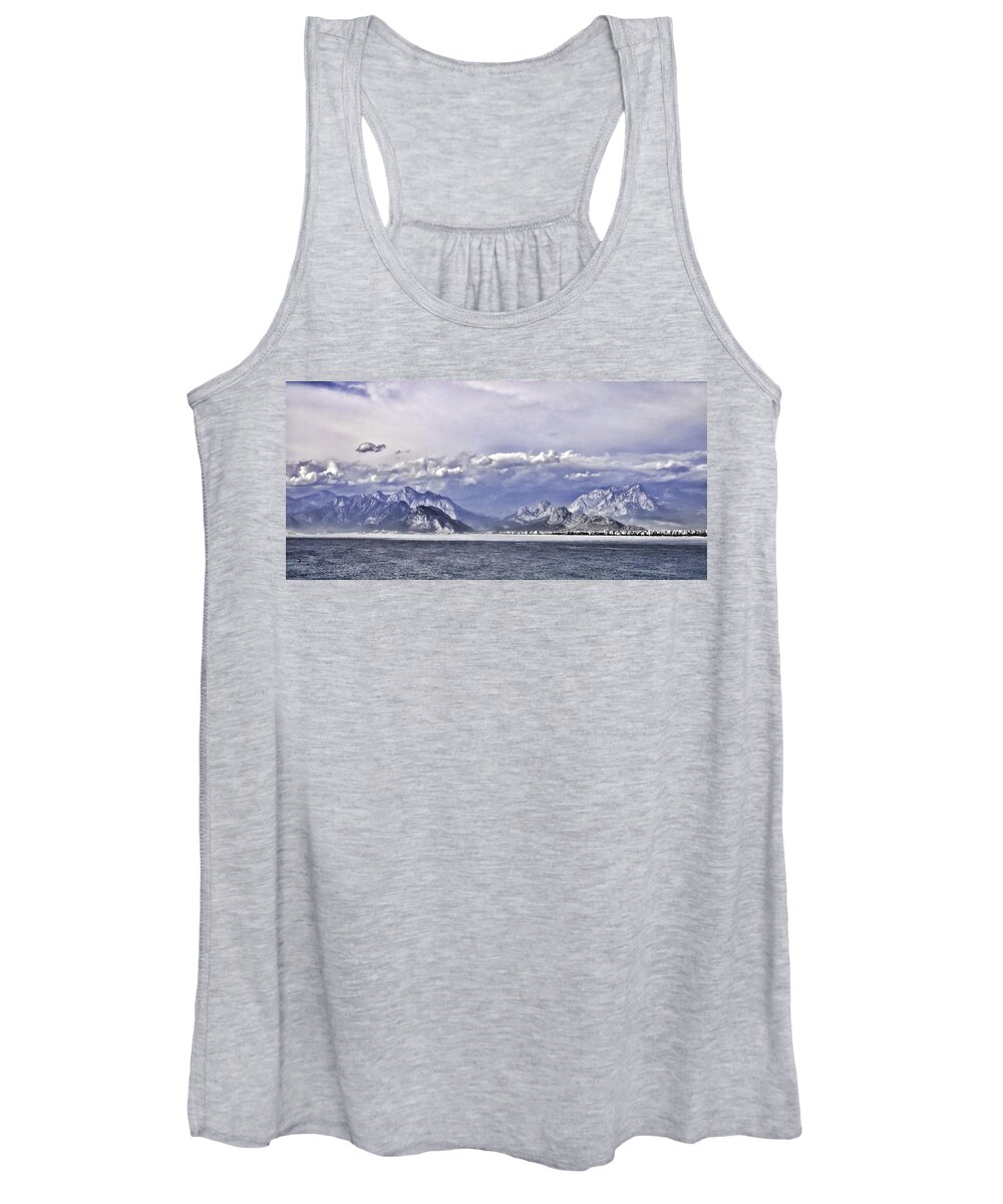 The Mediterranean Coast Women's Tank Top featuring the photograph The Mediterranean Coast by Phyllis Taylor