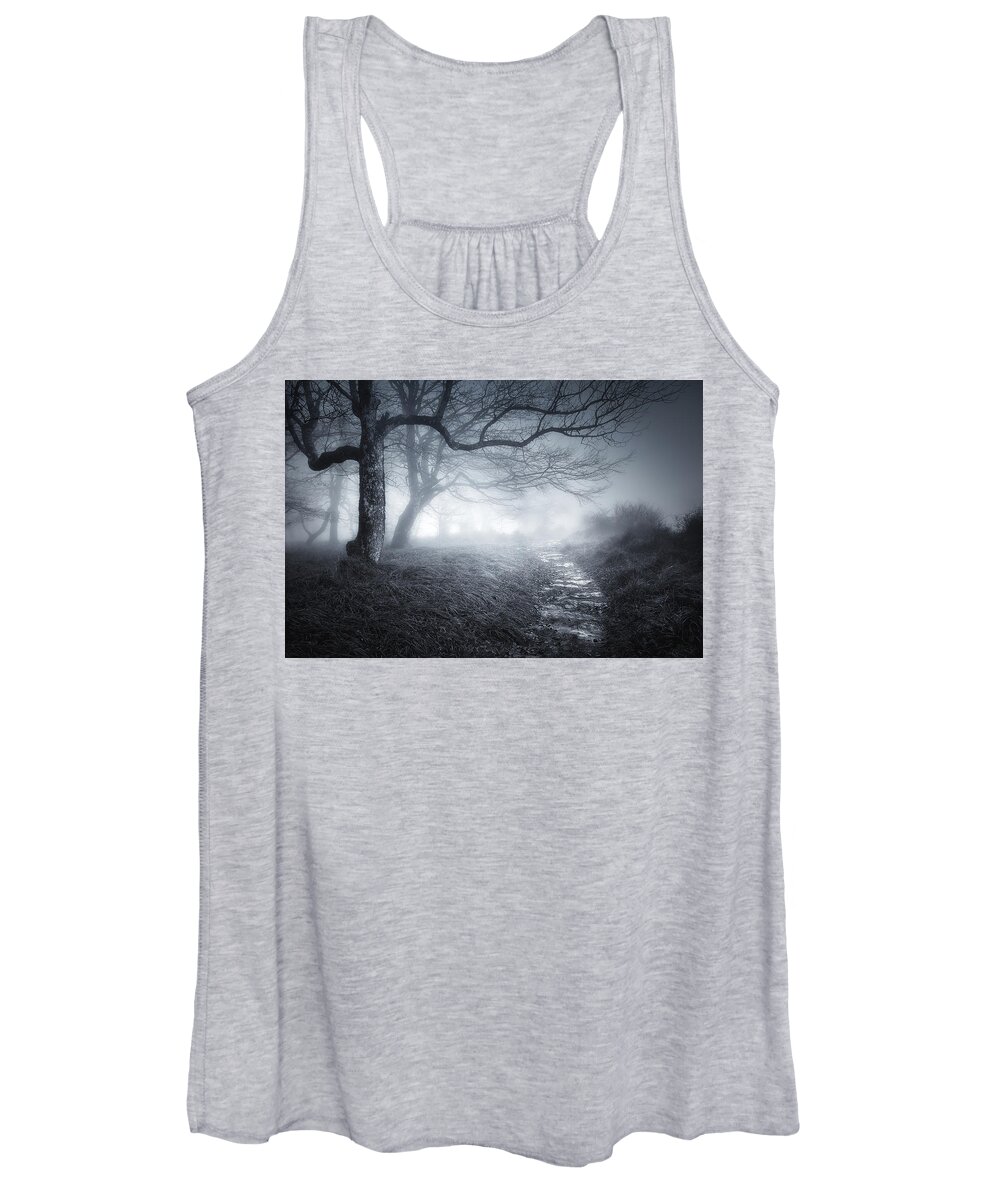 Scary Women's Tank Top featuring the photograph The old forest by Mikel Martinez de Osaba