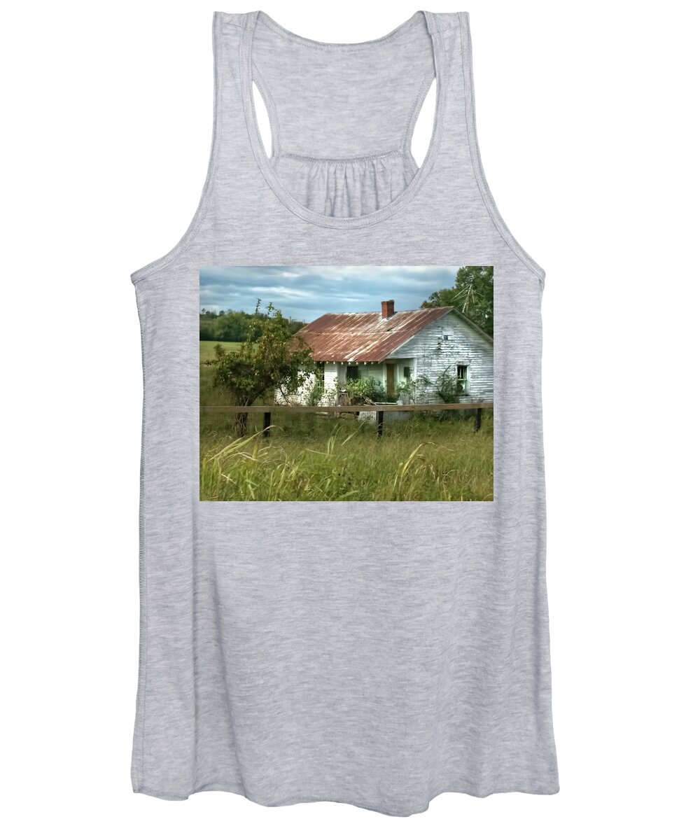 Abandoned Women's Tank Top featuring the photograph The Old Homestead by Jolynn Reed