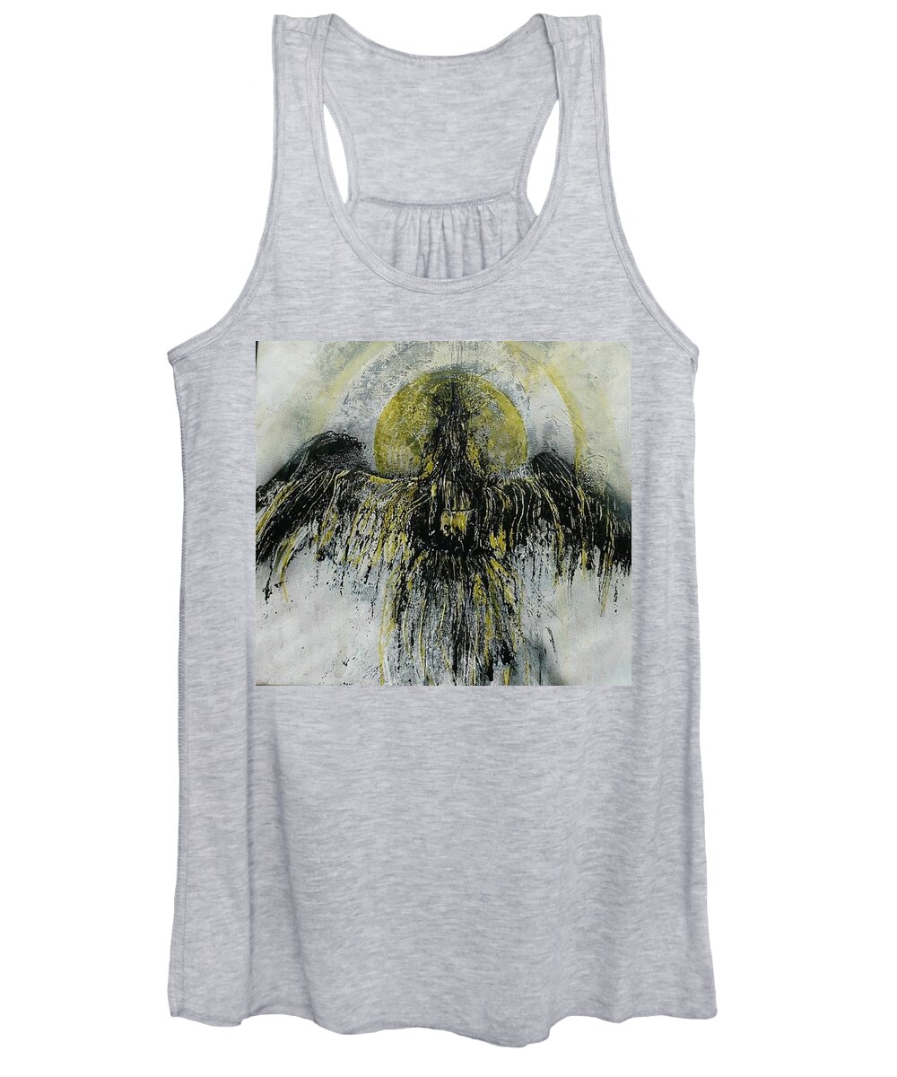 Abstract Women's Tank Top featuring the painting The Omen by 'REA' Gallery