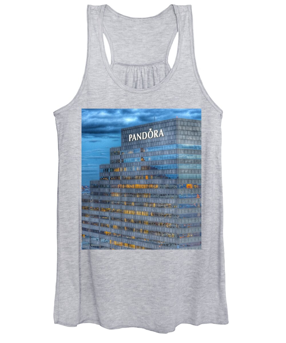 Pandora Women's Tank Top featuring the photograph The Pandora Building in Baltimore, Maryland by Marianna Mills