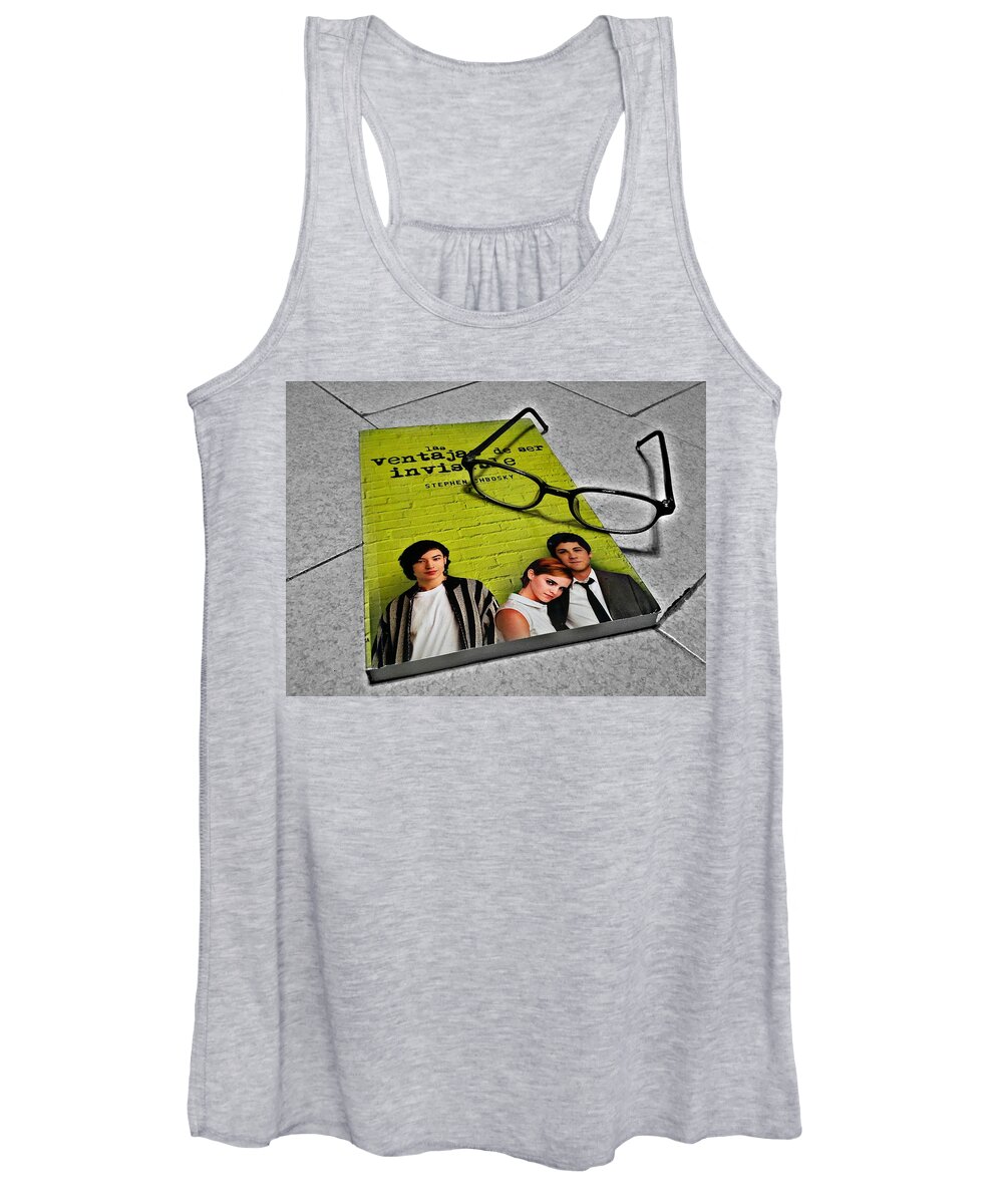 Book Women's Tank Top featuring the photograph The Perks Book by Carlos Cloud