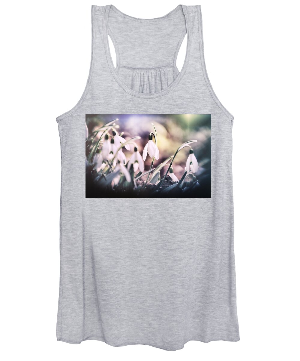 Snowdrop Women's Tank Top featuring the photograph The Songs of spring by Jaroslav Buna