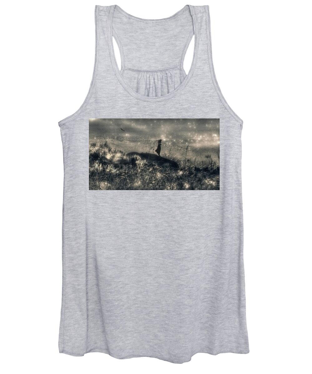  Women's Tank Top featuring the photograph The Star Tossed Sea by Cybele Moon