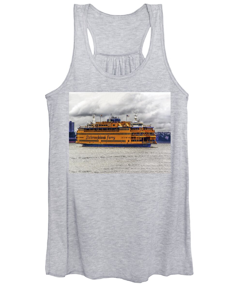 Staten Women's Tank Top featuring the photograph The Staten Island Ferry by Nick Zelinsky Jr