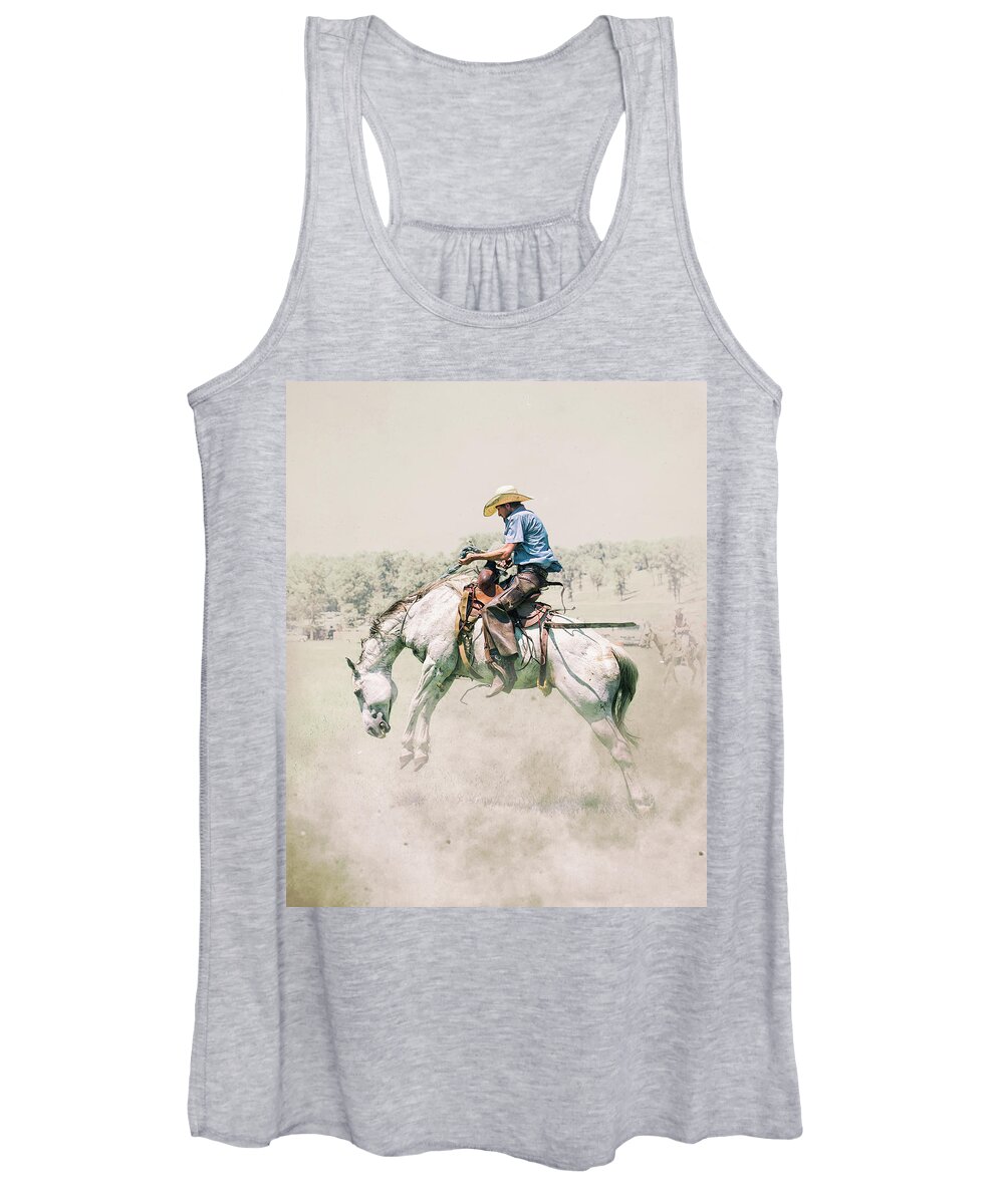 Western Art Women's Tank Top featuring the photograph The Wild Wild West by Ron McGinnis